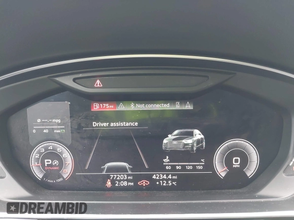 2019 Audi A8 L with VIN WAU8DAF83KN007358, listed as a IAAI auction lot 41540352 with 77,203 mi miles. Bid and sale history available at carsss.com. Image 15.