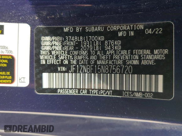 2022 Toyota GR86 Premium with VIN JF1ZNBF15N8756720, listed as a Copart auction lot 70085564 with 26,354 mi miles and Salvage Title. Bid and sale history available at carsss.com. Image 13.