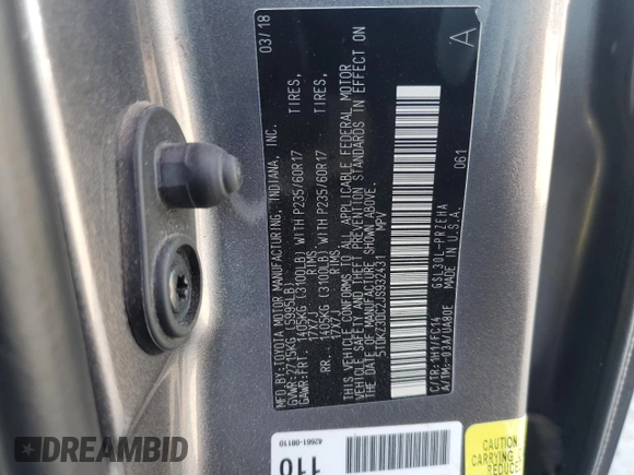 2018 Toyota Sienna LE Auto Access Seat with VIN 5TDKZ3DC2JS932431, listed as a Copart auction lot 58867695 with 98,265 mi miles and Salvage title. Bid and sale history available at DreamBid. Image 13.