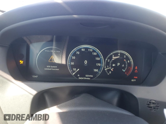 2019 Jaguar XE with VIN SAJAE4GX6KCP46973, listed as a Copart auction lot 76675914 with 42,419 mi miles and Salvage Title. Bid and sale history available at DreamBid. Image 9.