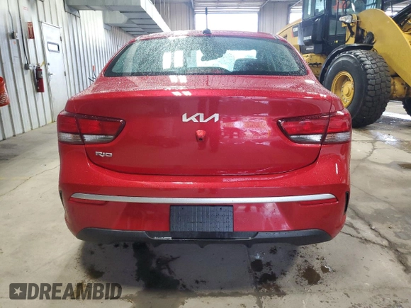 2023 Kia Rio S with VIN 3KPA24AD6PE574059, listed as a Copart auction lot 72901494 with 0 mi miles and Non Repairable. Bid and sale history available at carsss.com. Image 6.