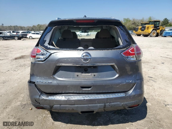 2016 Nissan Rogue SV with VIN 5N1AT2MT9GC804149, listed as a Copart auction lot 49106995 with 203295 miles and Salvage Title. Bid and sale history available at carsss.com. Image 6.