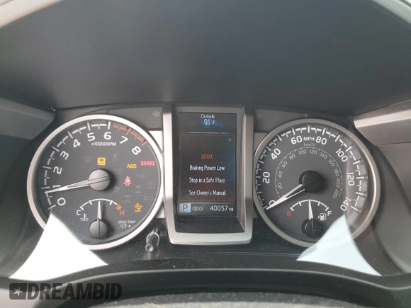 2022 Toyota Tacoma SR with VIN 3TMCZ5AN7NM477331, listed as a Copart auction lot 59991105 with 40,057 mi miles and Salvage title. Bid and sale history available at DreamBid. Image 9.