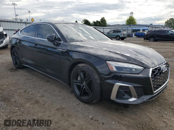 2021 Audi A5 Sportback S line Premium Plus with VIN WAUFACF54MA010958, listed as a Copart auction lot 64540933 with 28,402 mi miles. Bid and sale history available at carsss.com. Image 4.