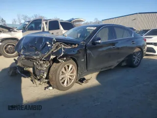 2020 Infiniti Q50 Luxe z VIN JN1EV7AP6LM205110, wystawiony jako Copart lot #86991204 z przebiegiem Nie podano mil oraz Szkoda całkowita • Salvage title. Historia ofert i sprzedaży dostępna na DreamBid. Obrazek 1.