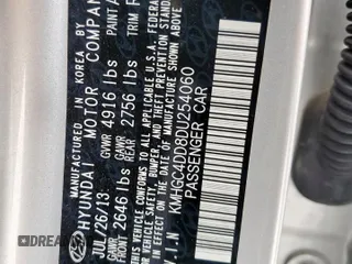 2013 Hyundai Genesis 3.8L z VIN KMHGC4DD8DU254060, wystawiony jako Copart lot #57619505 z przebiegiem 21 210 mil mil oraz Szkoda całkowita • Salvage title. Historia ofert i sprzedaży dostępna na DreamBid. Obrazek 12.