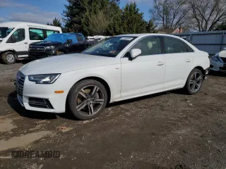 2017 Audi A4 Premium Plus with VIN WAUENAF49HN009878, listed as a Copart auction lot 51300855 with 63,305 mi miles and Salvage Title. Bid and sale history available at carsss.com. Image 1.