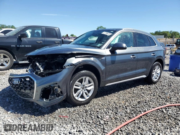 2023 Audi Q5 S line Premium with VIN WA1GAAFY4P2124408, listed as a Copart auction lot 57766075 with 14,286 mi miles and Salvage title. Bid and sale history available at DreamBid. Image 1.