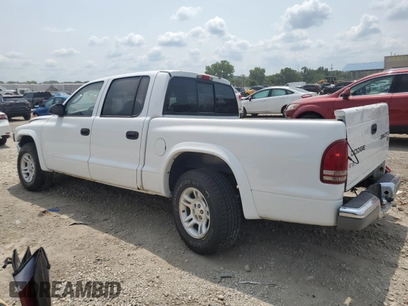 2004 Dodge Dakota SLT with VIN 1D7HL48K14S719751, listed as a Copart auction lot 64031654 with 288,226 mi miles and Salvage Title. Bid and sale history available at DreamBid. Image 2.