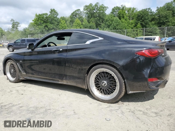 2017 Infiniti Q60 Premium with VIN JN1EV7EL1HM550172, listed as a Copart auction lot 60132375 with 110,704 mi miles and Salvage title. Bid and sale history available at DreamBid. Image 2.
