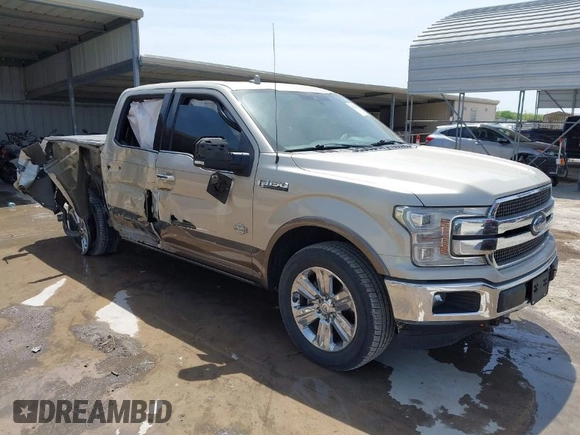 2018 Ford F-150 XL with VIN 1FTEW1EG6JFB58275, listed as a IAAI auction lot 41867632 with 159,333 mi miles. Bid and sale history available at carsss.com. Image 1.