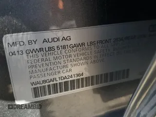 2013 Audi S4 Premium Plus with VIN WAUBGAFL1DA241364, listed as a Copart auction lot 68741974 with 98,092 mi miles and Salvage Title. Bid and sale history available at carsss.com. Image 15.