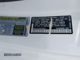 2009 Volkswagen Eos Lux с VIN WVWFA71F19V013973, выставлен на аукционе IAAI как лот 42529683 с пробегом 154 259 миль миль и . История ставок и продаж доступна на DreamBid. Изображение 9.