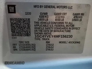 2021 Chevrolet Silverado 3500HD High Country with VIN 1GC4YVEY4MF156230, listed as a Copart auction lot 66179474 with 61,163 mi miles and Salvage Title. Bid and sale history available at carsss.com. Image 14.