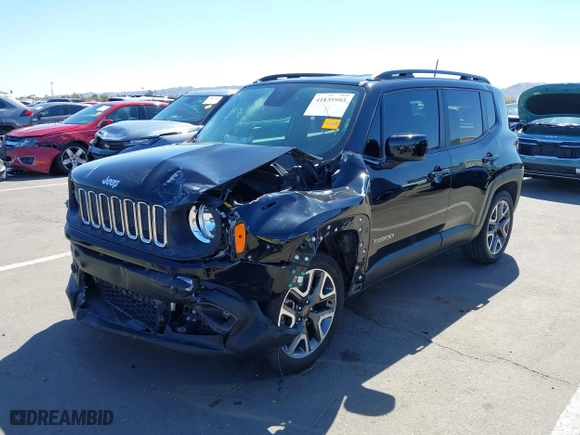 2018 Jeep Renegade Latitude with VIN ZACCJABB1JPH64465, listed as a IAAI auction lot 41835993 with 60,832 mi miles. Bid and sale history available at carsss.com. Image 17.