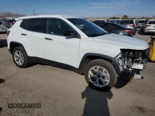 2025 Jeep Compass Sport with VIN 3C4NJDAN9ST508851, listed as a Copart auction lot 50844045 with 3,013 mi miles and Salvage title. Bid and sale history available at DreamBid. Image 4.
