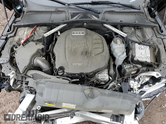 2020 Audi A5 Sportback Premium with VIN WAUANCF55LA007256, listed as a Copart auction lot 57772365 with 87,997 mi miles and Salvage title. Bid and sale history available at DreamBid. Image 11.