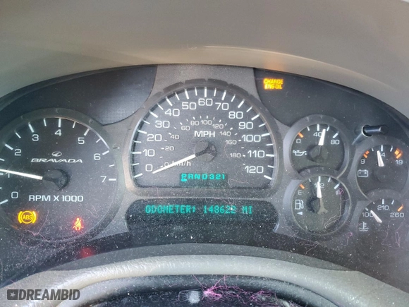 2004 Oldsmobile Bravada with VIN 1GHDT13S542226003, listed as a Copart auction lot 88321705 with 148622 miles and Salvage Title. Bid and sale history available at carsss.com. Image 9.