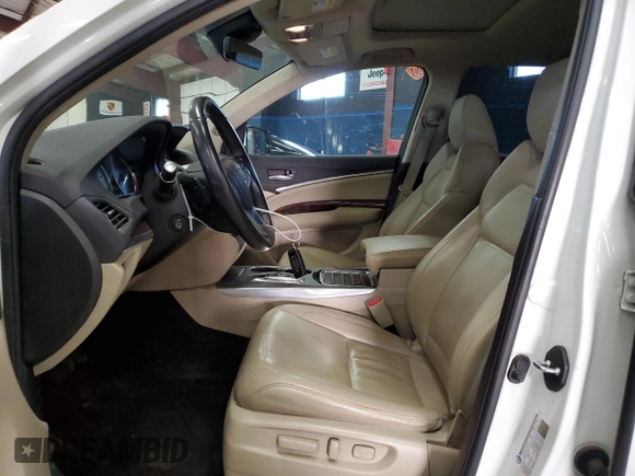 2017 Acura MDX Technology with VIN 5FRYD4H55HB009013, listed as a Copart auction lot 50069845 with 144,380 mi miles and Salvage Title. Bid and sale history available at DreamBid. Image 7.