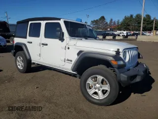 2022 Jeep Wrangler Unlimited Willys with VIN 1C4HJXDG6NW225690, listed as a Copart auction lot 80529704 with 49,310 mi miles and Salvage Title. Bid and sale history available at DreamBid. Image 4.