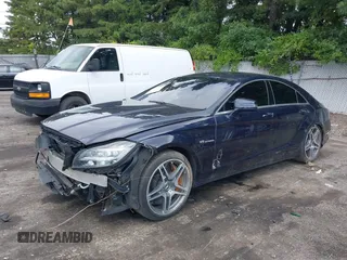 2012 Mercedes-Benz CLS-Class CLS 63 AMG with VIN WDDLJ7EB2CA056734, listed as a IAAI auction lot 40153018 with 34,476 mi miles. Bid and sale history available at carsss.com. Image 2.
