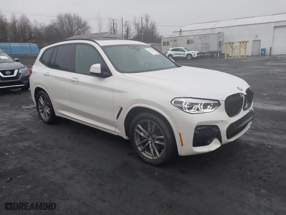 2021 BMW X3 M40i with VIN 5UXTY9C07M9F32001, listed as a IAAI auction lot 41673270 with 45,752 mi miles. Bid and sale history available at carsss.com. Image 1.