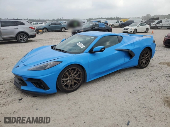 2020 Chevrolet Corvette 2LT with VIN 1G1Y72D45L5117631, listed as a Copart auction lot 49029335 with 43,587 mi miles and Salvage title. Bid and sale history available at DreamBid. Image 1.