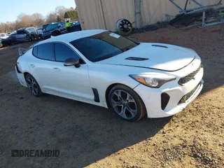 2021 Kia Stinger GT-Line with VIN KNAE15LA4M6089981, listed as a IAAI auction lot 41446174 with 46,194 mi miles. Bid and sale history available at carsss.com. Image 1.