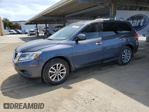 2014 Nissan Pathfinder Platinum with VIN 5N1AR2MNXEC652170, listed as a Copart auction lot 54186825 with 186,377 mi miles and Salvage title. Bid and sale history available at DreamBid. Image 1.
