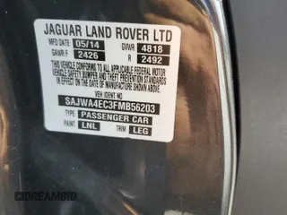2015 Jaguar XK with VIN SAJWA4EC3FMB56203, listed as a Copart auction lot 74568194 with 0 mi miles and Non Repairable. Bid and sale history available at carsss.com. Image 13.