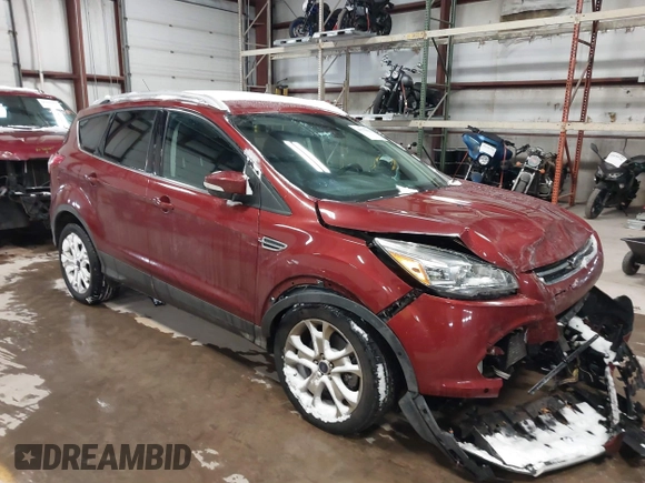 2016 Ford Escape Titanium with VIN 1FMCU9JX6GUB57497, listed as a IAAI auction lot 41375019 with 1 mi miles. Bid and sale history available at carsss.com. Image 1.