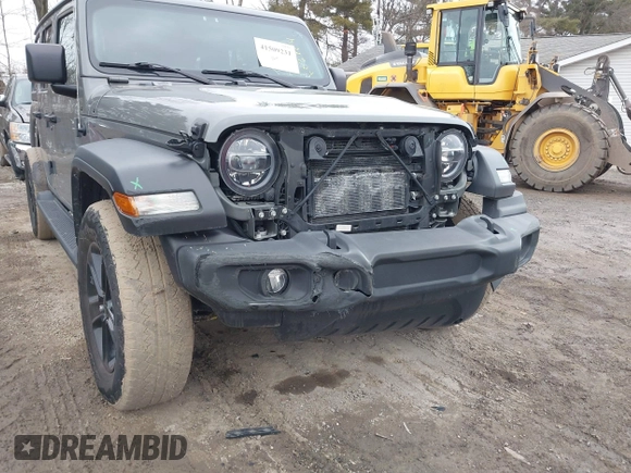 2021 Jeep Wrangler Unlimited Sport Altitude with VIN 1C4HJXDG1MW603784, listed as a IAAI auction lot 41509231 with 102,567 mi miles and . Bid and sale history available at DreamBid. Image 6.