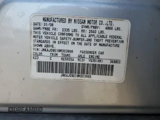 2008 Infiniti EX Journey with VIN JNKAJ09E18M303968, listed as a Copart auction lot 72567894 with 248,790 mi miles and Salvage Title. Bid and sale history available at DreamBid. Image 13.