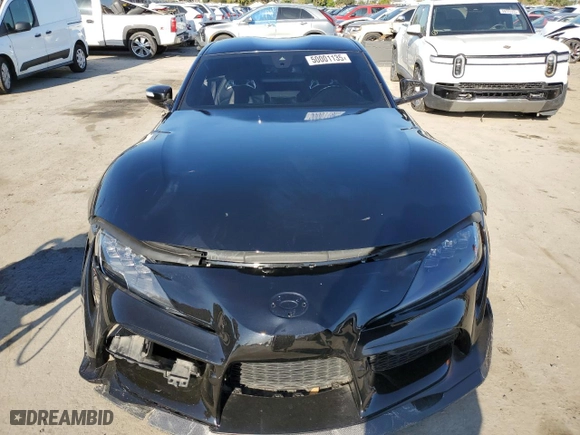 2020 Toyota GR Supra 3.0 with VIN WZ1DB4C04LW029695, listed as a Copart auction lot 50001135 with 54,347 mi miles and Salvage Title. Bid and sale history available at carsss.com. Image 5.
