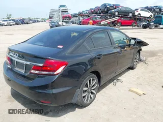 2015 Honda Civic Sedan EX-L with VIN 19XFB2F9XFE249119, listed as a IAAI auction lot 41877073 with 92,886 mi miles. Bid and sale history available at carsss.com. Image 4.