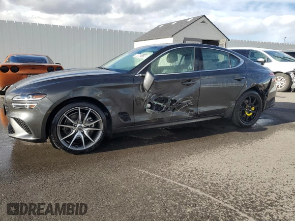 2023 Genesis G70 2.0T with VIN KMTG34TA4PU129199, listed as a Copart auction lot 80963124 with 15,729 mi miles and Salvage Title. Bid and sale history available at carsss.com. Image 1.