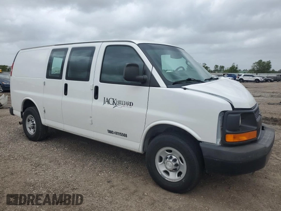 2016 Chevrolet Express Cargo Van with VIN 1GCWGAFGXG1259793, listed as a Copart auction lot 51982765 with 156,295 mi miles and Salvage Title. Bid and sale history available at carsss.com. Image 4.