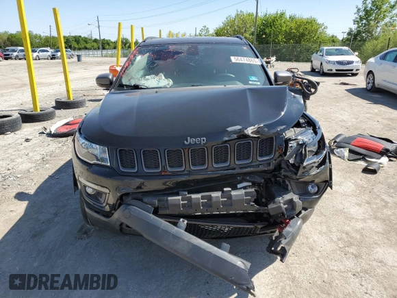 2018 Jeep Compass Trailhawk with VIN 3C4NJDDB6JT231480, listed as a Copart auction lot 56474865 with 61,051 mi miles and Salvage title. Bid and sale history available at DreamBid. Image 5.