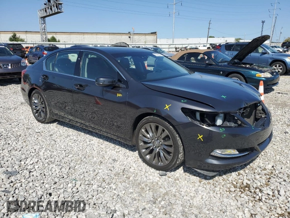 2016 Acura RLX Tech Pkg with VIN JH4KC1F53GC001160, listed as a Copart auction lot 70796374 with 104,174 mi miles and Salvage Title. Bid and sale history available at carsss.com. Image 4.