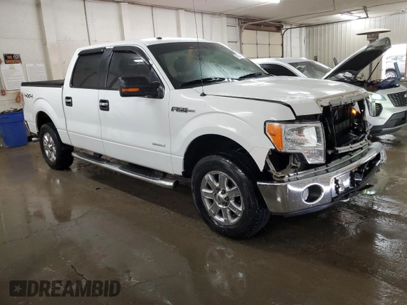 2014 Ford F-150 XL with VIN 1FTFW1ET5EFB75690, listed as a Copart auction lot 47824635 with 194,649 mi miles and Salvage Title. Bid and sale history available at carsss.com. Image 4.