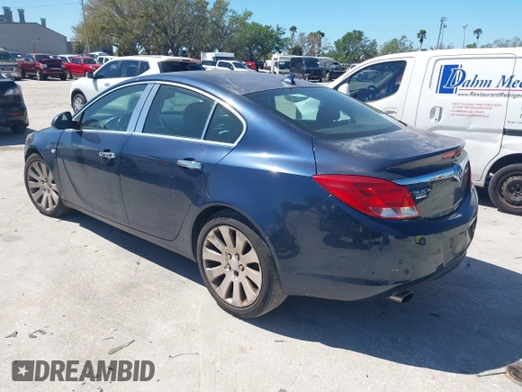 2011 Buick Regal CXL Turbo TO7 with VIN W04G15GVXB1088086, listed as a IAAI auction lot 41746479 with 172,646 mi miles. Bid and sale history available at carsss.com. Image 3.