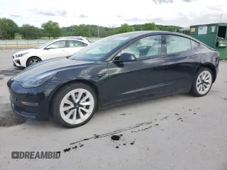 2021 Tesla Model 3 Long Range with VIN 5YJ3E1EB6MF980646, listed as a Copart auction lot 54137115 with 34,690 mi miles and Salvage Title. Bid and sale history available at carsss.com. Image 1.