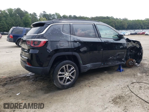 2020 Jeep Compass Latitude with VIN 3C4NJCBB4LT162062, listed as a Copart auction lot 60978885 with Not provided miles and Salvage title. Bid and sale history available at DreamBid. Image 3.