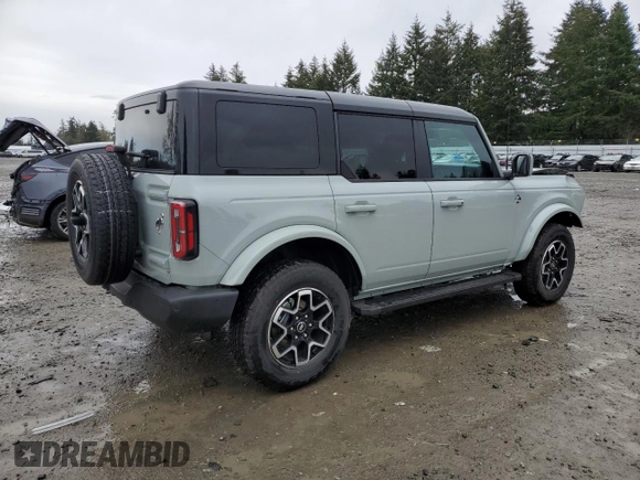 2024 Ford Bronco Outer Banks with VIN 1FMDE8BH2RLB27456, listed as a Copart auction lot 50031875 with 523 mi miles and Salvage Title. Bid and sale history available at carsss.com. Image 3.