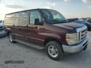 2010 Ford Econoline Wagon XL with VIN 1FMNE1BL8ADA22032, listed as a Copart auction lot 75355174 with 125,262 mi miles and Salvage Title. Bid and sale history available at carsss.com. Image 4.