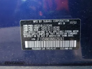 2022 Subaru WRX Limited with VIN JF1VBAN69N8029241, listed as a Copart auction lot 77964074 with 13,206 mi miles and Salvage Title. Bid and sale history available at carsss.com. Image 13.