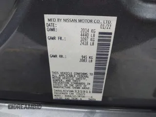 2022 Nissan Altima 2.0 SR with VIN 1N4AL4CV1NN335911, listed as a IAAI auction lot 40942269 with 50,435 mi miles. Bid and sale history available at carsss.com. Image 9.