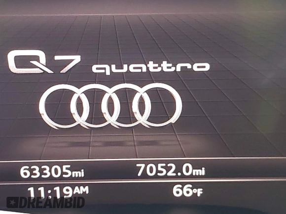 2018 Audi Q7 Prestige with VIN WA1VAAF77JD044305, listed as a IAAI auction lot 42119804 with 63,305 mi miles and . Bid and sale history available at DreamBid. Image 16.