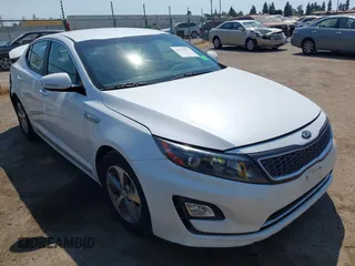 2014 Kia Optima LX with VIN KNAGM4ADXE5063190, listed as a IAAI auction lot 42703577 with 129,559 mi miles and . Bid and sale history available at DreamBid. Image 1.