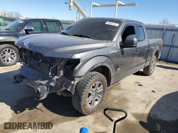 2015 Ford F-150 XLT with VIN 1FTEX1EP3FKD57294, listed as a Copart auction lot 46693135 with 127,359 mi miles and Salvage Title. Bid and sale history available at carsss.com. Image 1.